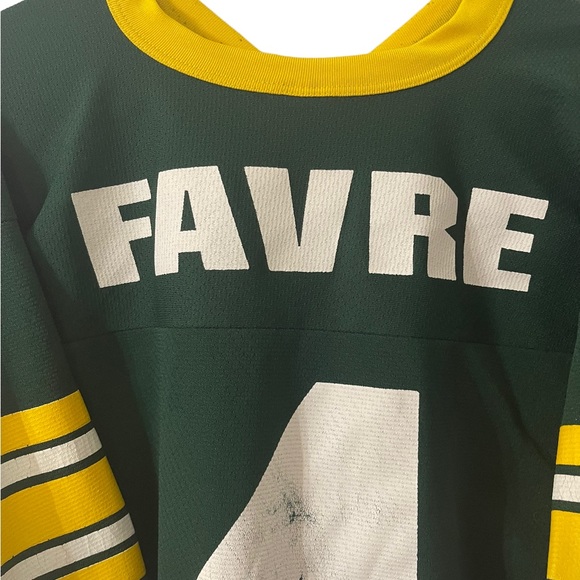 NFL Logo 7 Athletic Green Bay Packers Brett Favre 4 Jersey Large 46-48 - Picture 8 of 12
